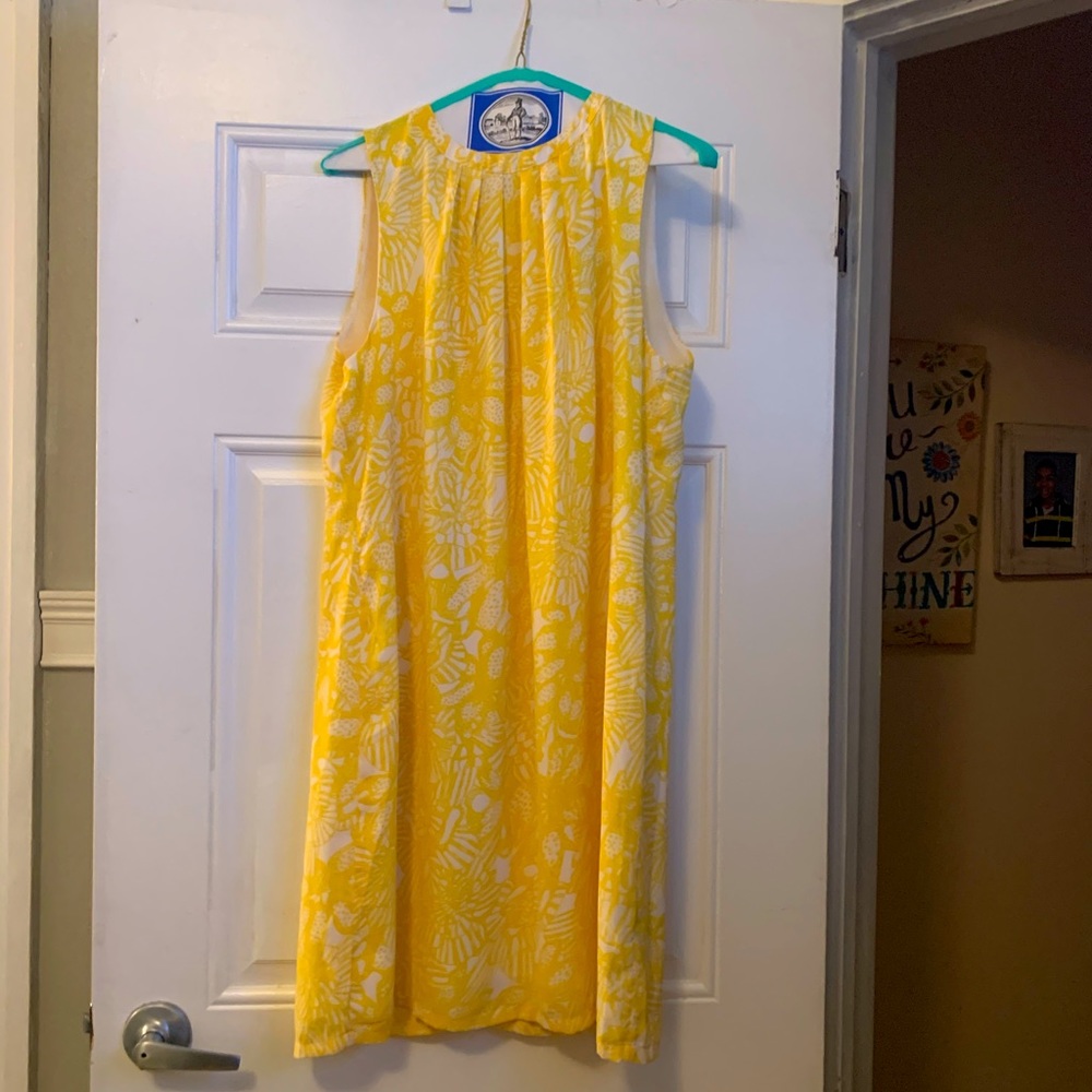 H&M yellow and white dress